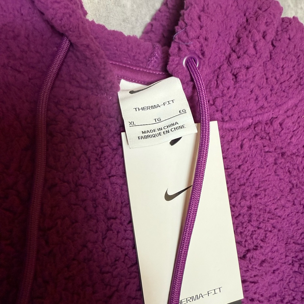 Nike Therma-Fit Magenta Fleece Hoodie - Picture 3 of 3